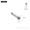 4MM FLAT DISK IMPLANT GRADE TITANIUM THREADLESS PUSH IN LABRET BAR